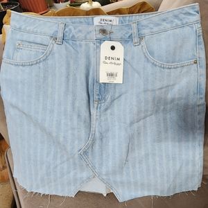 New Denim Miss Selfridge High Waisted Skirt